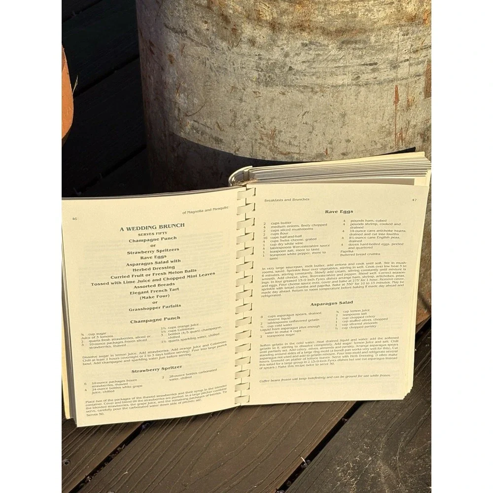 Of Magnolia and Mesquite: A Menu Cookbook Soft Cover Spiral Bound Southern 1985